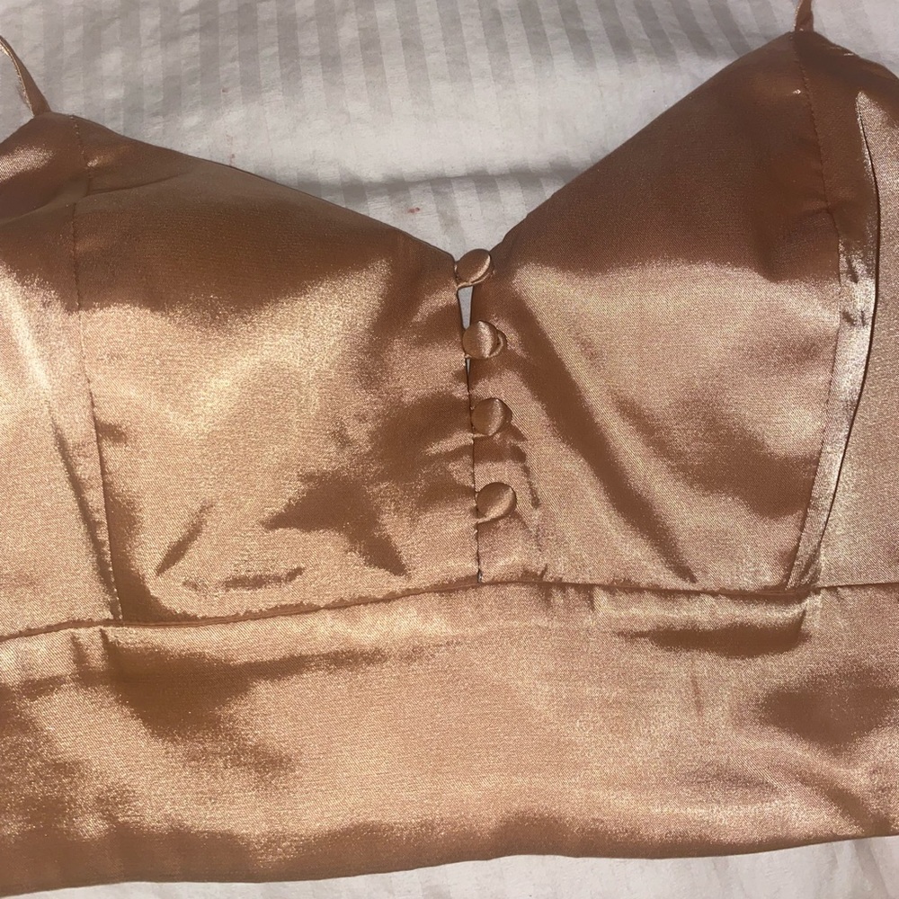 House of Harlow Gold Crop Top